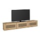 Έπιπλο τηλεόρασης επιτοίχιο Samuel Megapap χρώμα sapphire oak 180x31,4x28,6εκ.