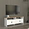 Έπιπλο τηλεόρασης Gradias Megapap χρώμα λευκό - sapphire oak 120x29,6x46,8εκ.