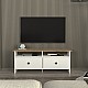 Έπιπλο τηλεόρασης Gradias Megapap χρώμα λευκό - sapphire oak 120x29,6x46,8εκ.
