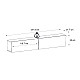 Έπιπλο τηλεόρασης επιτοίχιο Espanse Megapap χρώμα sapphire oak 241,8x31,7x30εκ.