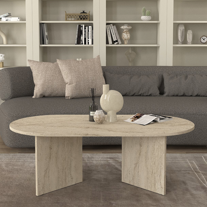 Τραπεζάκι σαλονιού Cortado Megapap χρώμα travertine 120x60x39,6εκ. Τραπεζάκι σαλονιού Cortado Megapap χρώμα travertine 120x60x39,6εκ.
