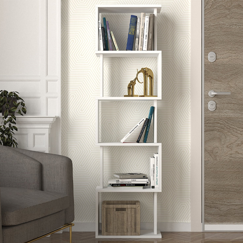 Βιβλιοθήκη Alvina Megapap χρώμα λευκό 45x19,6x158,8εκ. Βιβλιοθήκη Alvina Megapap χρώμα λευκό 45x19,6x158,8εκ.