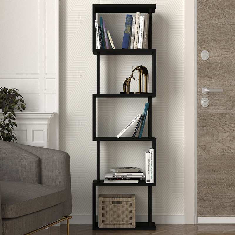 Βιβλιοθήκη Alvina Megapap χρώμα μαύρο 45x19,6x158,8εκ. Βιβλιοθήκη Alvina Megapap χρώμα μαύρο 45x19,6x158,8εκ.