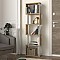 Βιβλιοθήκη Alvina Megapap χρώμα sapphire oak - λευκό 45x19,6x158,8εκ.