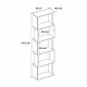 Βιβλιοθήκη Alvina Megapap χρώμα sapphire oak - ανθρακί 45x19,6x158,8εκ. Βιβλιοθήκη Alvina Megapap χρώμα sapphire oak - ανθρακί 45x19,6x158,8εκ.