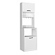 Έπιπλο κουζίνας Tuco 1 Megapap χρώμα λευκό 53,8x40x180εκ.