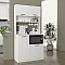 Έπιπλο κουζίνας Tuco 2 Megapap χρώμα λευκό 90x40x180εκ.