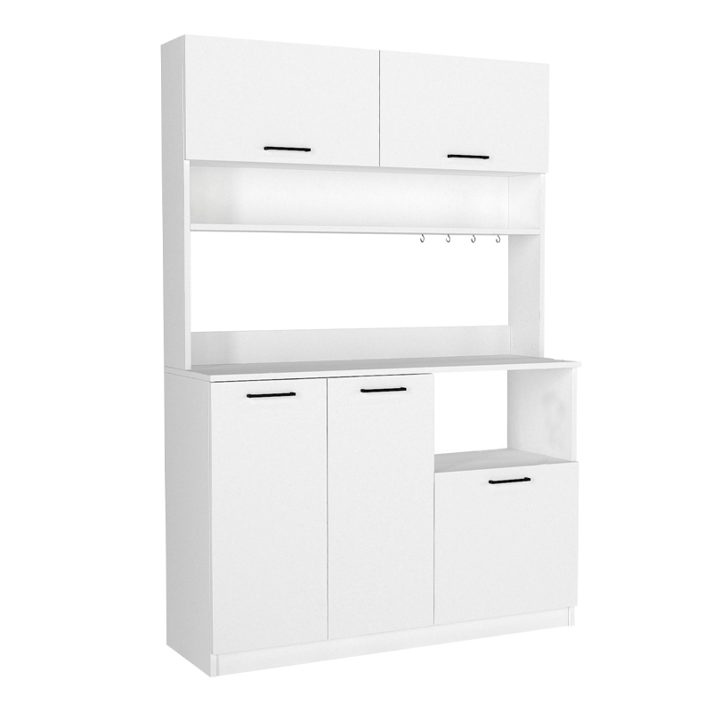 Έπιπλο κουζίνας Tuco 3 Megapap χρώμα λευκό 123,8x40x180εκ. Έπιπλο κουζίνας Tuco 3 Megapap χρώμα λευκό 123,8x40x180εκ.