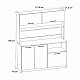 Έπιπλο κουζίνας Tuco 3 Megapap χρώμα λευκό 123,8x40x180εκ. Έπιπλο κουζίνας Tuco 3 Megapap χρώμα λευκό 123,8x40x180εκ.