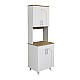 Έπιπλο κουζίνας Kalira 2 Megapap χρώμα λευκό - rota oak 60x40x196εκ.
