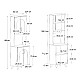 Έπιπλο κουζίνας Kalira 2 Megapap χρώμα λευκό - rota oak 60x40x196εκ.