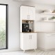 Έπιπλο κουζίνας Kalira 2 Megapap χρώμα λευκό - rota oak 60x40x196εκ. Έπιπλο κουζίνας Kalira 2 Megapap χρώμα λευκό - rota oak 60x40x196εκ.