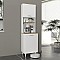 Έπιπλο κουζίνας Potter 1 Megapap χρώμα λευκό - rota oak 53,4x39,6x196,1εκ.