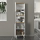 Έπιπλο κουζίνας Potter 1 Megapap χρώμα λευκό - rota oak 53,4x39,6x196,1εκ. Έπιπλο κουζίνας Potter 1 Megapap χρώμα λευκό - rota oak 53,4x39,6x196,1εκ.
