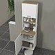 Έπιπλο κουζίνας Potter 1 Megapap χρώμα λευκό - rota oak 53,4x39,6x196,1εκ. Έπιπλο κουζίνας Potter 1 Megapap χρώμα λευκό - rota oak 53,4x39,6x196,1εκ.