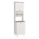 Έπιπλο κουζίνας Potter 1 Megapap χρώμα λευκό - rota oak 53,4x39,6x196,1εκ. Έπιπλο κουζίνας Potter 1 Megapap χρώμα λευκό - rota oak 53,4x39,6x196,1εκ.