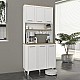 Έπιπλο κουζίνας Potter 3 Megapap χρώμα λευκό - rota oak 90x40x196,1εκ. Έπιπλο κουζίνας Potter 3 Megapap χρώμα λευκό - rota oak 90x40x196,1εκ.