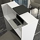 Γραφείο υποδοχής - reception Hola Megapap χρώμα λευκό - ανθρακί 93,6x45,2x110,3εκ. Γραφείο υποδοχής - reception Hola Megapap χρώμα λευκό - ανθρακί 93,6x45,2x110,3εκ.