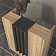 Γραφείο υποδοχής - reception Hola Megapap χρώμα sepet oak - ανθρακί 93,6x45,2x110,3εκ. Γραφείο υποδοχής - reception Hola Megapap χρώμα sepet oak - ανθρακί 93,6x45,2x110,3εκ.
