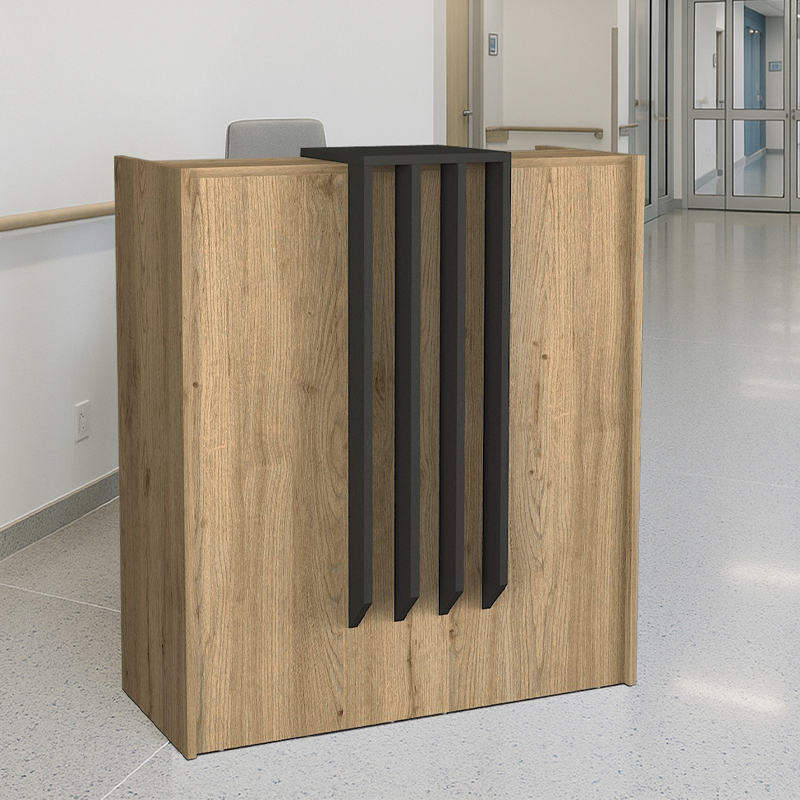 Γραφείο υποδοχής - reception Hola Megapap χρώμα sepet oak - ανθρακί 93,6x45,2x110,3εκ. Γραφείο υποδοχής - reception Hola Megapap χρώμα sepet oak - ανθρακί 93,6x45,2x110,3εκ.