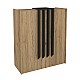 Γραφείο υποδοχής - reception Hola Megapap χρώμα sepet oak - ανθρακί 93,6x45,2x110,3εκ. Γραφείο υποδοχής - reception Hola Megapap χρώμα sepet oak - ανθρακί 93,6x45,2x110,3εκ.