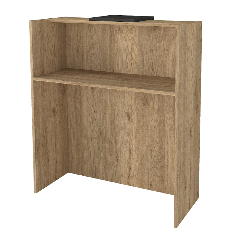 Γραφείο υποδοχής - reception Hola Megapap χρώμα sepet oak - ανθρακί 93,6x45,2x110,3εκ. Γραφείο υποδοχής - reception Hola Megapap χρώμα sepet oak - ανθρακί 93,6x45,2x110,3εκ.