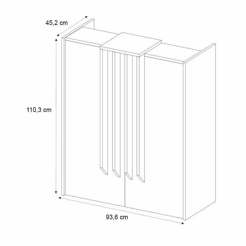 Γραφείο υποδοχής - reception Hola Megapap χρώμα sepet oak - ανθρακί 93,6x45,2x110,3εκ. Γραφείο υποδοχής - reception Hola Megapap χρώμα sepet oak - ανθρακί 93,6x45,2x110,3εκ.