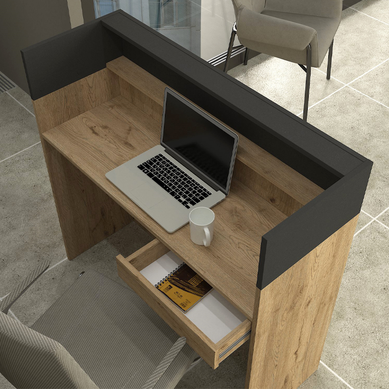 Γραφείο υποδοχής - reception Wilko Megapap με LED χρώμα sepet oak - ανθρακί 113,6x42x110εκ. Γραφείο υποδοχής - reception Wilko Megapap με LED χρώμα sepet oak - ανθρακί 113,6x42x110εκ.