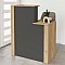 Γραφείο υποδοχής - reception Enter Megapap χρώμα sepet oak - ανθρακί 86,9x40x110,3εκ.