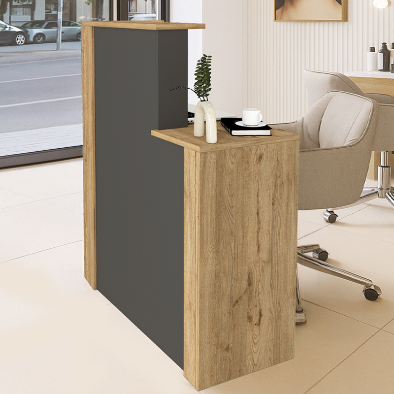 Γραφείο υποδοχής - reception Enter Megapap χρώμα sepet oak - ανθρακί 86,9x40x110,3εκ. Γραφείο υποδοχής - reception Enter Megapap χρώμα sepet oak - ανθρακί 86,9x40x110,3εκ.