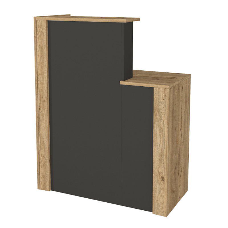 Γραφείο υποδοχής - reception Enter Megapap χρώμα sepet oak - ανθρακί 86,9x40x110,3εκ. Γραφείο υποδοχής - reception Enter Megapap χρώμα sepet oak - ανθρακί 86,9x40x110,3εκ.