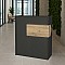 Γραφείο υποδοχής - reception Aloha Megapap με LED χρώμα ανθρακί - sepet oak 95,5x40x110,3εκ.