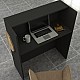 Γραφείο υποδοχής - reception Aloha Megapap με LED χρώμα ανθρακί - sepet oak 95,5x40x110,3εκ. Γραφείο υποδοχής - reception Aloha Megapap με LED χρώμα ανθρακί - sepet oak 95,5x40x110,3εκ.