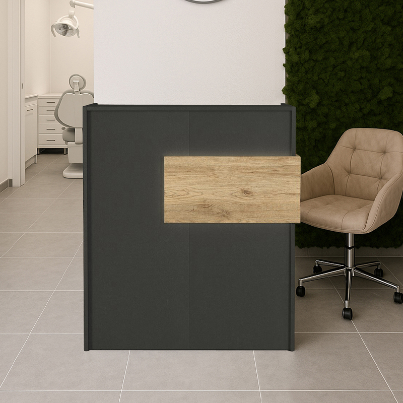 Γραφείο υποδοχής - reception Aloha Megapap με LED χρώμα ανθρακί - sepet oak 95,5x40x110,3εκ. Γραφείο υποδοχής - reception Aloha Megapap με LED χρώμα ανθρακί - sepet oak 95,5x40x110,3εκ.