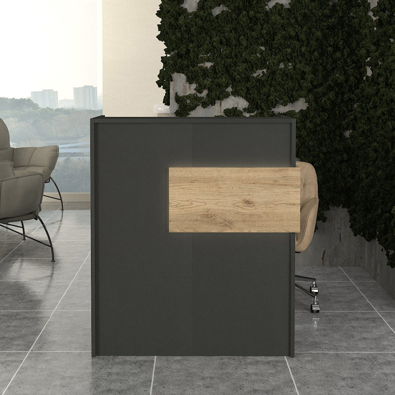 Γραφείο υποδοχής - reception Aloha Megapap με LED χρώμα ανθρακί - sepet oak 95,5x40x110,3εκ. Γραφείο υποδοχής - reception Aloha Megapap με LED χρώμα ανθρακί - sepet oak 95,5x40x110,3εκ.