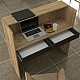 Γραφείο υποδοχής - reception Navita Megapap με LED χρώμα sepet oak - ανθρακί 113,6x42x111,8εκ. Γραφείο υποδοχής - reception Navita Megapap με LED χρώμα sepet oak - ανθρακί 113,6x42x111,8εκ.