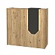Γραφείο υποδοχής - reception Navita Megapap με LED χρώμα sepet oak - ανθρακί 113,6x42x111,8εκ. Γραφείο υποδοχής - reception Navita Megapap με LED χρώμα sepet oak - ανθρακί 113,6x42x111,8εκ.