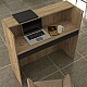 Γραφείο υποδοχής - reception Navita Megapap με LED χρώμα sepet oak - ανθρακί 113,6x42x111,8εκ. Γραφείο υποδοχής - reception Navita Megapap με LED χρώμα sepet oak - ανθρακί 113,6x42x111,8εκ.