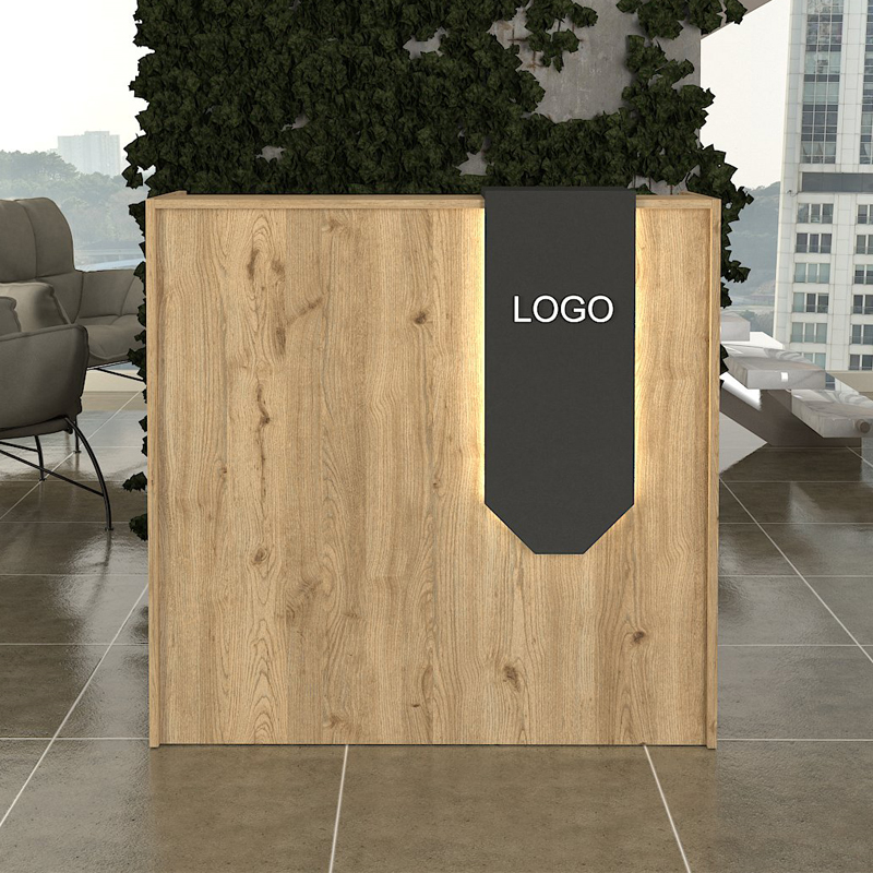 Γραφείο υποδοχής - reception Navita Megapap με LED χρώμα sepet oak - ανθρακί 113,6x42x111,8εκ. Γραφείο υποδοχής - reception Navita Megapap με LED χρώμα sepet oak - ανθρακί 113,6x42x111,8εκ.