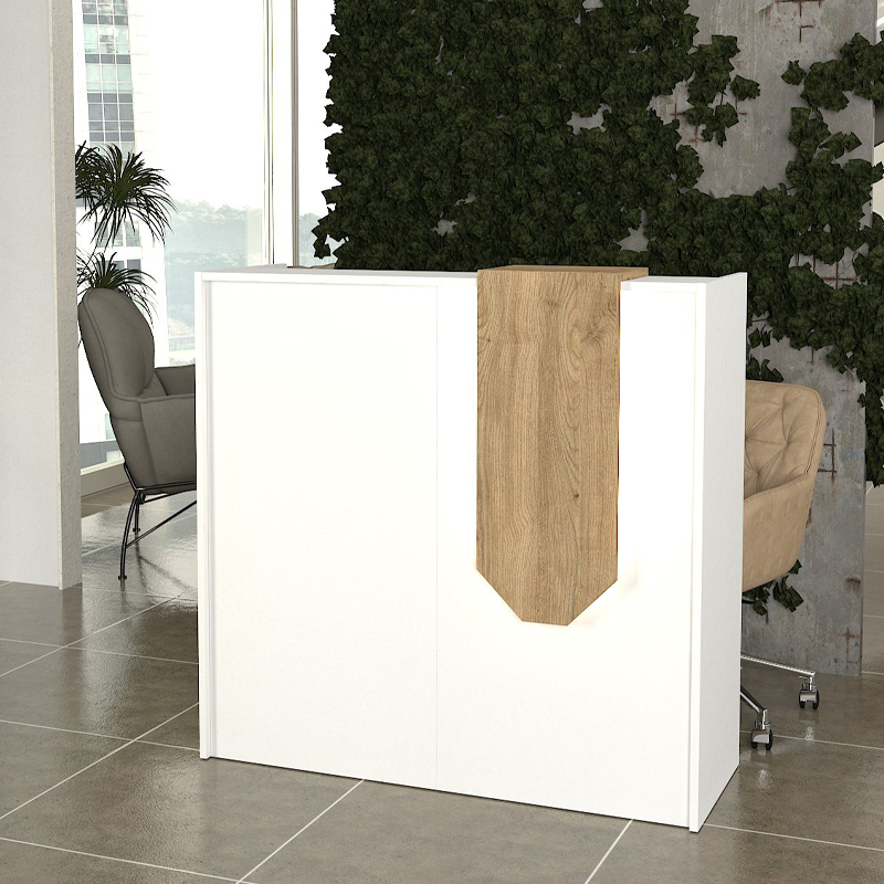 Γραφείο υποδοχής - reception Navita Megapap με LED χρώμα λευκό - sepet oak 113,6x42x111,8εκ. Γραφείο υποδοχής - reception Navita Megapap με LED χρώμα λευκό - sepet oak 113,6x42x111,8εκ.