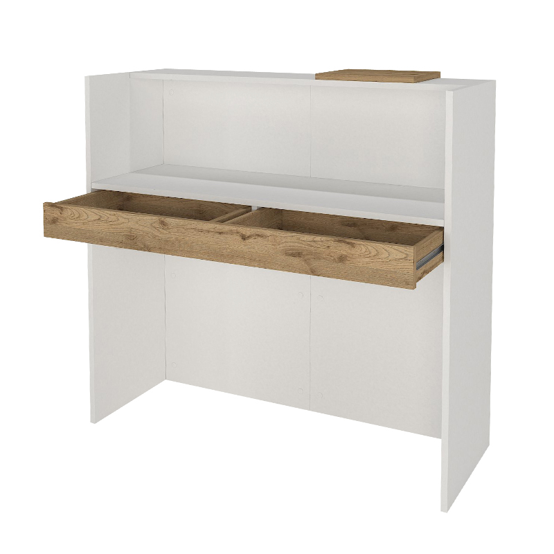 Γραφείο υποδοχής - reception Navita Megapap με LED χρώμα λευκό - sepet oak 113,6x42x111,8εκ. Γραφείο υποδοχής - reception Navita Megapap με LED χρώμα λευκό - sepet oak 113,6x42x111,8εκ.