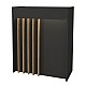 Γραφείο υποδοχής - reception Karibu Megapap με LED χρώμα ανθρακί - sepet oak 90x40x100εκ.