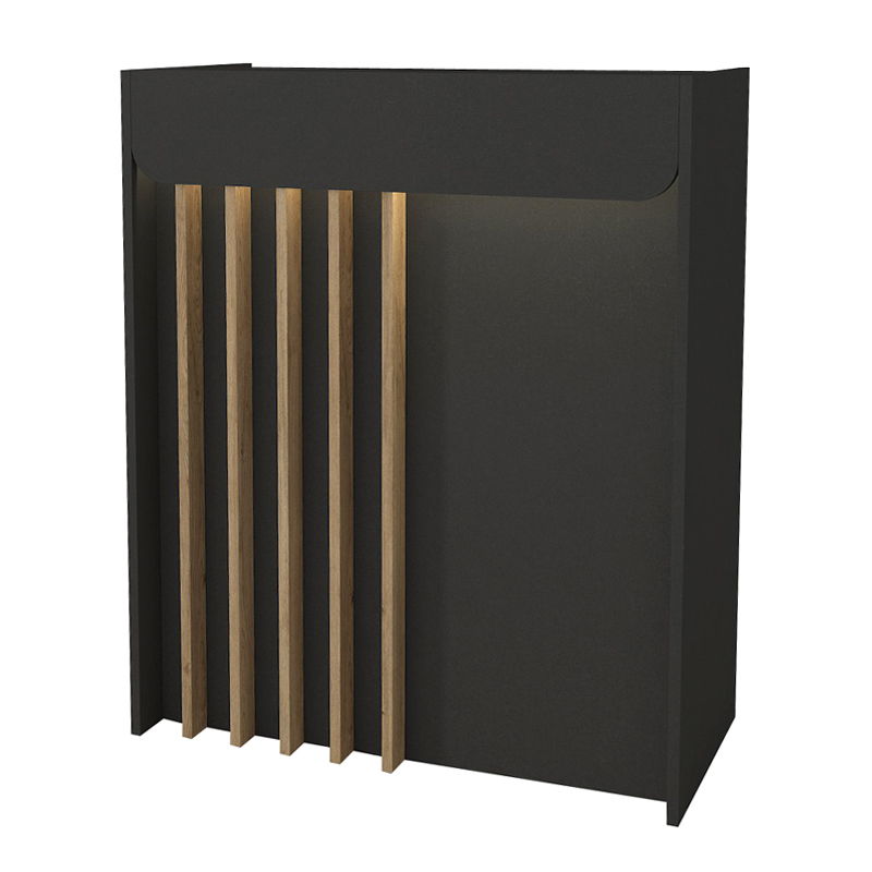 Γραφείο υποδοχής - reception Karibu Megapap με LED χρώμα ανθρακί - sepet oak 90x40x100εκ. Γραφείο υποδοχής - reception Karibu Megapap με LED χρώμα ανθρακί - sepet oak 90x40x100εκ.