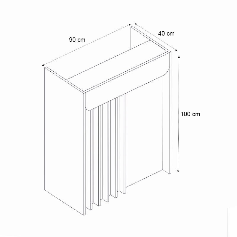 Γραφείο υποδοχής - reception Karibu Megapap με LED χρώμα ανθρακί - sepet oak 90x40x100εκ. Γραφείο υποδοχής - reception Karibu Megapap με LED χρώμα ανθρακί - sepet oak 90x40x100εκ.