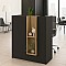 Γραφείο υποδοχής - reception Bonveno Megapap χρώμα ανθρακί - sepet oak 90x43,2x110εκ.