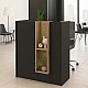 Γραφείο υποδοχής - reception Bonveno Megapap χρώμα ανθρακί - sepet oak 90x43,2x110εκ. Γραφείο υποδοχής - reception Bonveno Megapap χρώμα ανθρακί - sepet oak 90x43,2x110εκ.