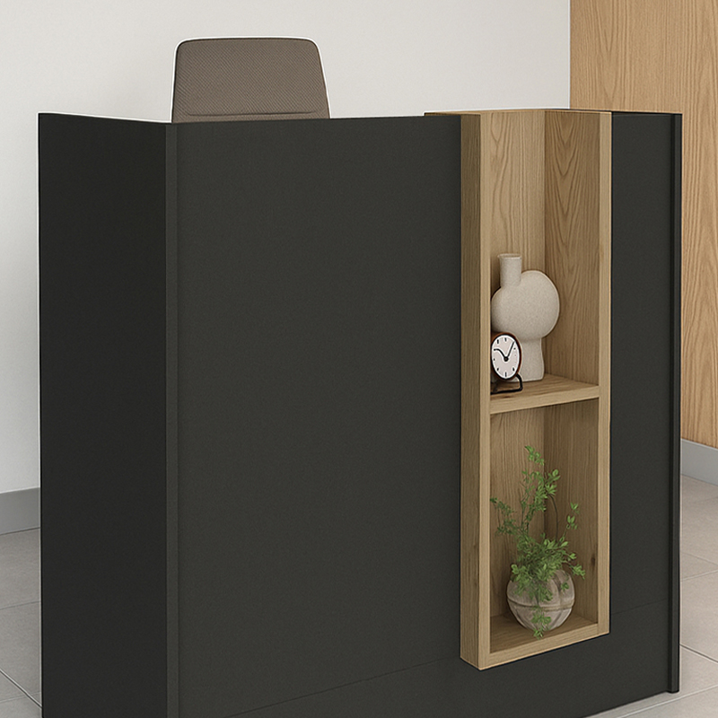 Γραφείο υποδοχής - reception Bonveno Megapap χρώμα ανθρακί - sepet oak 90x43,2x110εκ. Γραφείο υποδοχής - reception Bonveno Megapap χρώμα ανθρακί - sepet oak 90x43,2x110εκ.