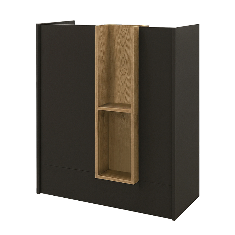 Γραφείο υποδοχής - reception Bonveno Megapap χρώμα ανθρακί - sepet oak 90x43,2x110εκ. Γραφείο υποδοχής - reception Bonveno Megapap χρώμα ανθρακί - sepet oak 90x43,2x110εκ.
