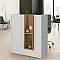 Γραφείο υποδοχής - reception Bonveno Megapap χρώμα λευκό - sepet oak 90x43,2x110εκ.