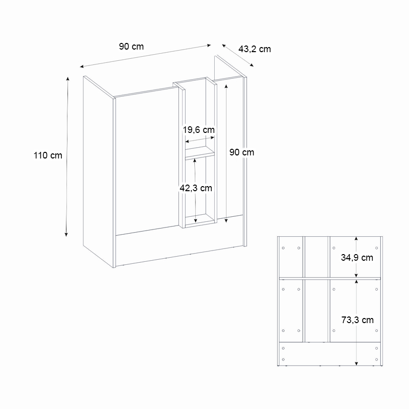 Γραφείο υποδοχής - reception Bonveno Megapap χρώμα λευκό - sepet oak 90x43,2x110εκ. Γραφείο υποδοχής - reception Bonveno Megapap χρώμα λευκό - sepet oak 90x43,2x110εκ.